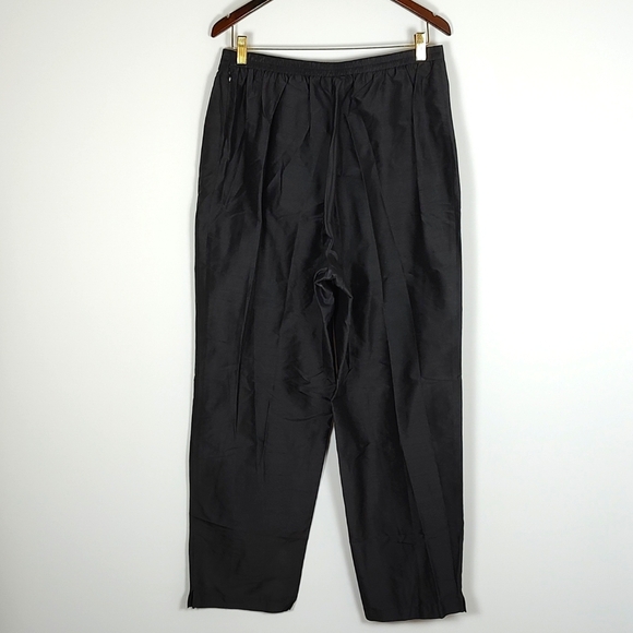 EUC VTG 100% Silk Nira Nira NY Designer Black 2-Piece Suit Embroidered Size XL - Picture 8 of 16